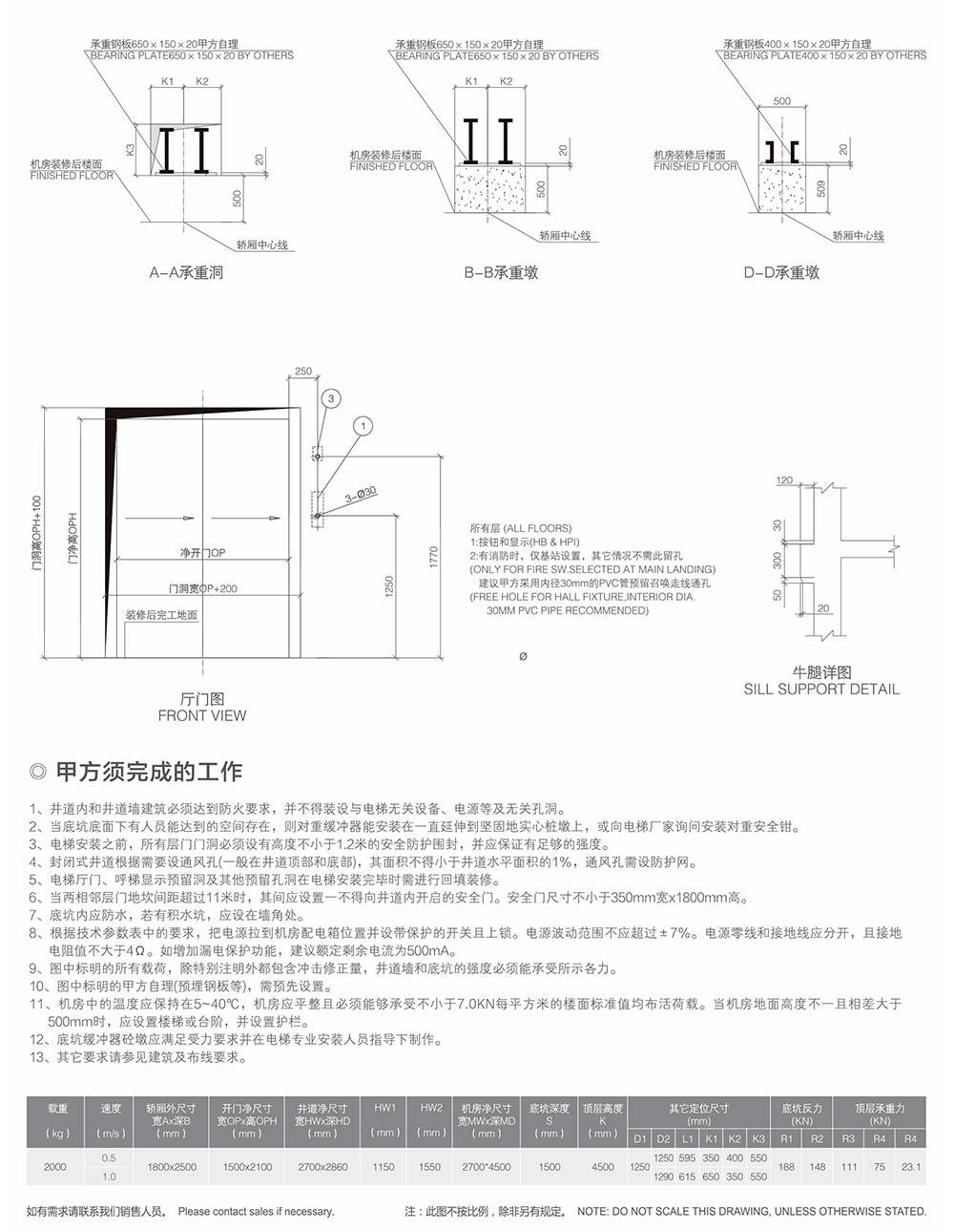 XO-HTVF有齒輪載貨電梯 2000kg