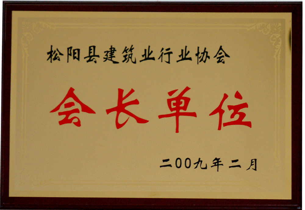 2009年縣協(xié)會(huì)會(huì)長(zhǎng)單位