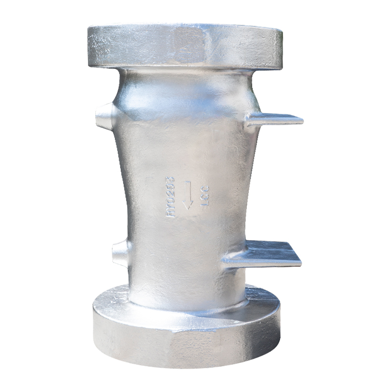 Axial flow check valve