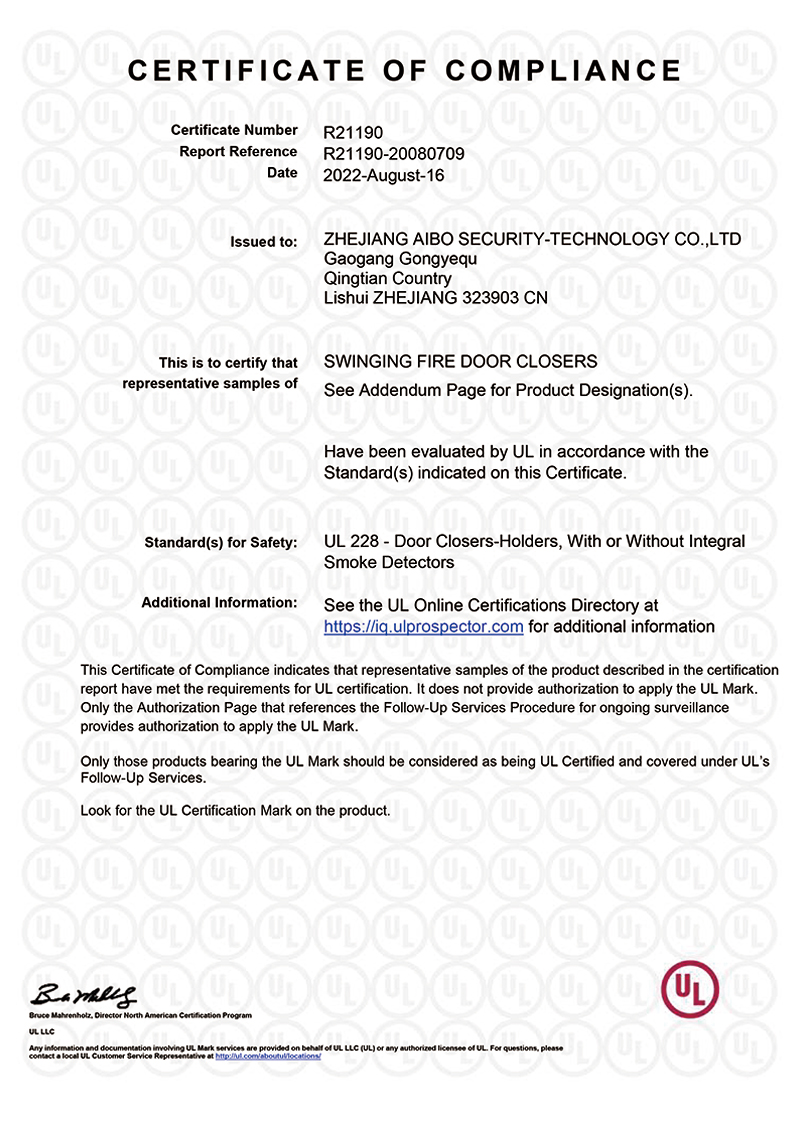R21190-20080709-CertificateofCompliance R21190-20080709-CertificateofCompliance