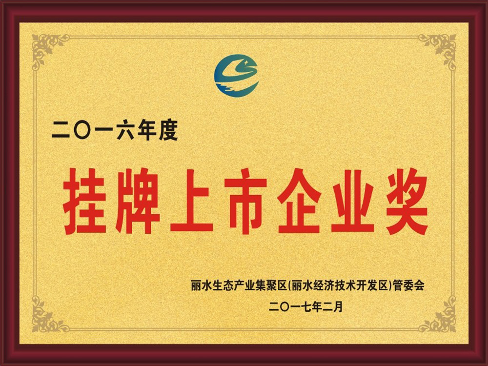 挂牌上市企业奖